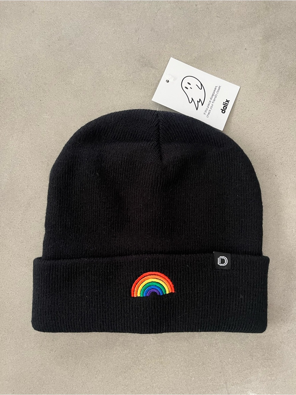 DALIX Embroidered Rainbow Beanie Cap NWT